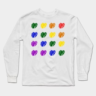 Monstera Deliciosa Leaves - Gay Pride Long Sleeve T-Shirt